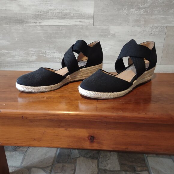 Black Canvas Life Stride Espadrilles 8.5M - Picture 2 of 6